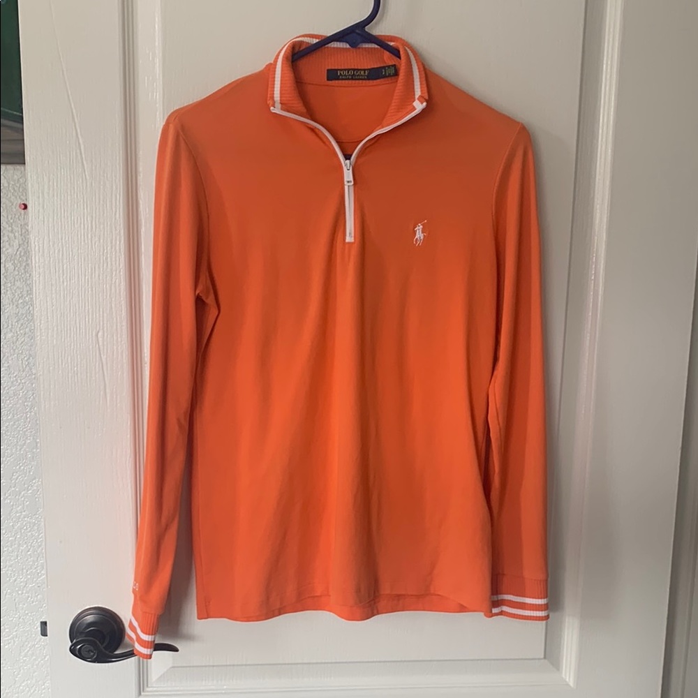 Polo Golf Ralph Lauren Orange Quarter-Zip Pullover
